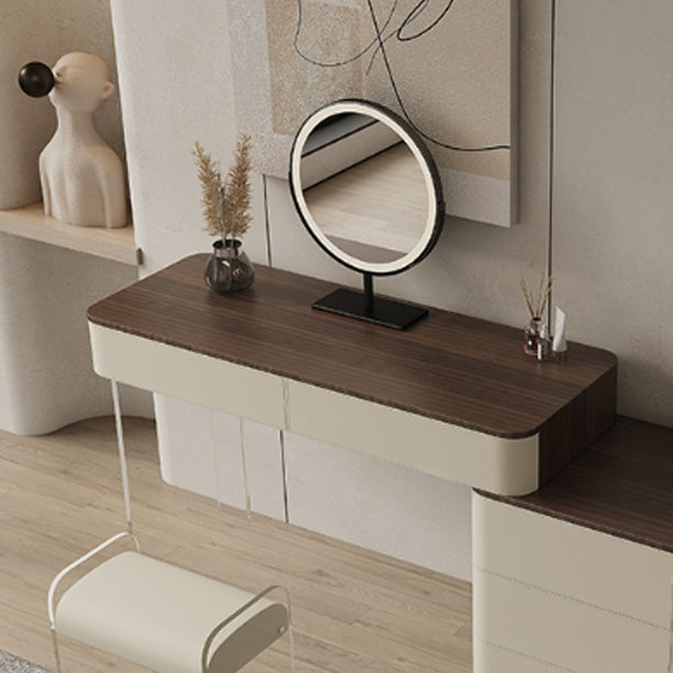17.72" Wide Make-up Vanity in White Makeup Vanity Desk Table with Drawers