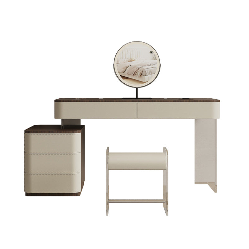 17.72" Wide Make-up Vanity in White Makeup Vanity Desk Table with Drawers