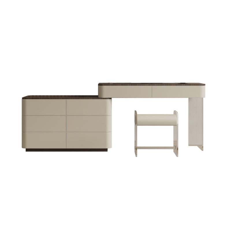 17.72" Wide Make-up Vanity in White Makeup Vanity Desk Table with Drawers