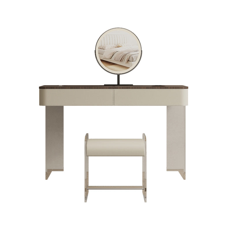 17.72" Wide Make-up Vanity in White Makeup Vanity Desk Table with Drawers