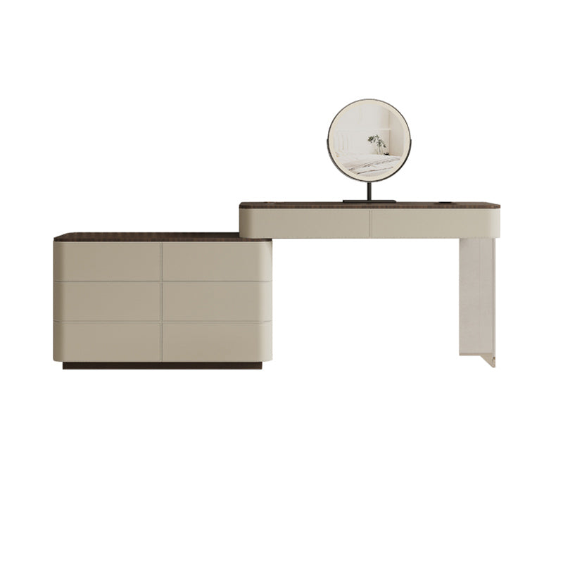 17.72" Wide Make-up Vanity in White Makeup Vanity Desk Table with Drawers
