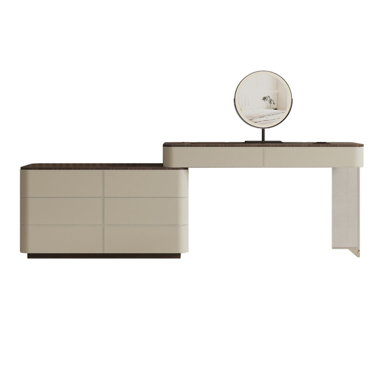 17.72" Wide Make-up Vanity in White Makeup Vanity Desk Table with Drawers