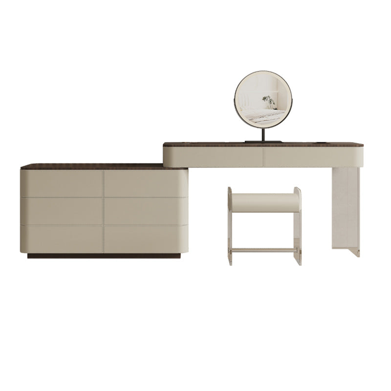 17.72" Wide Make-up Vanity in White Makeup Vanity Desk Table with Drawers