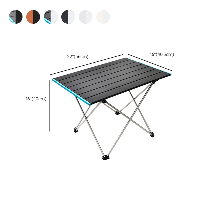 Rectangle Metal Camping Table Rustic Folding Table for Outdoor