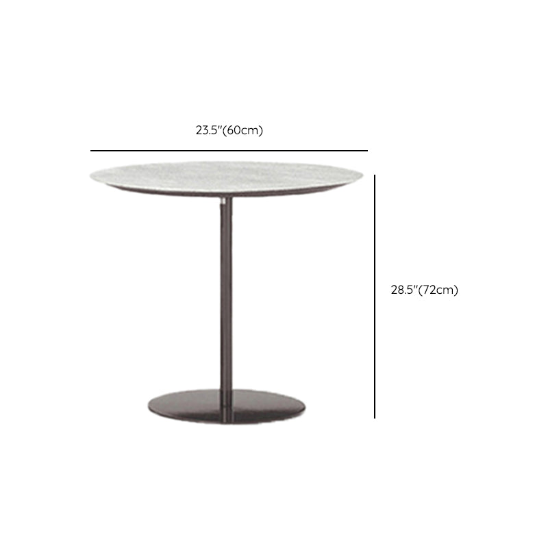 Stone/Wood Dining Table Farmhouse Table with Metal Frame for Living Room