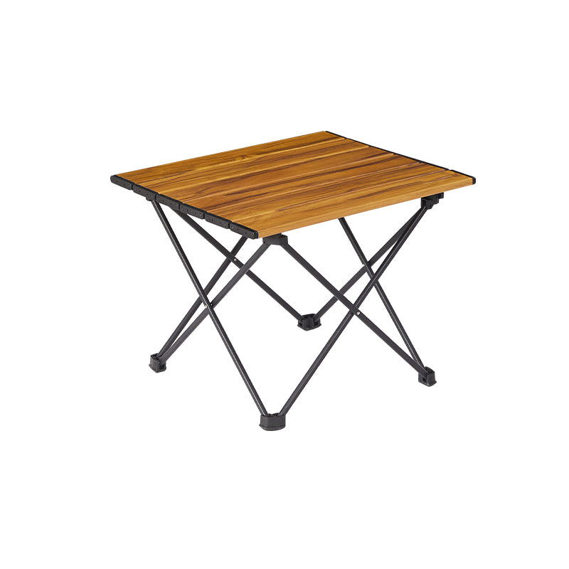 Metal Rectangle Camping Table Industrial Brown/Black Folding Table