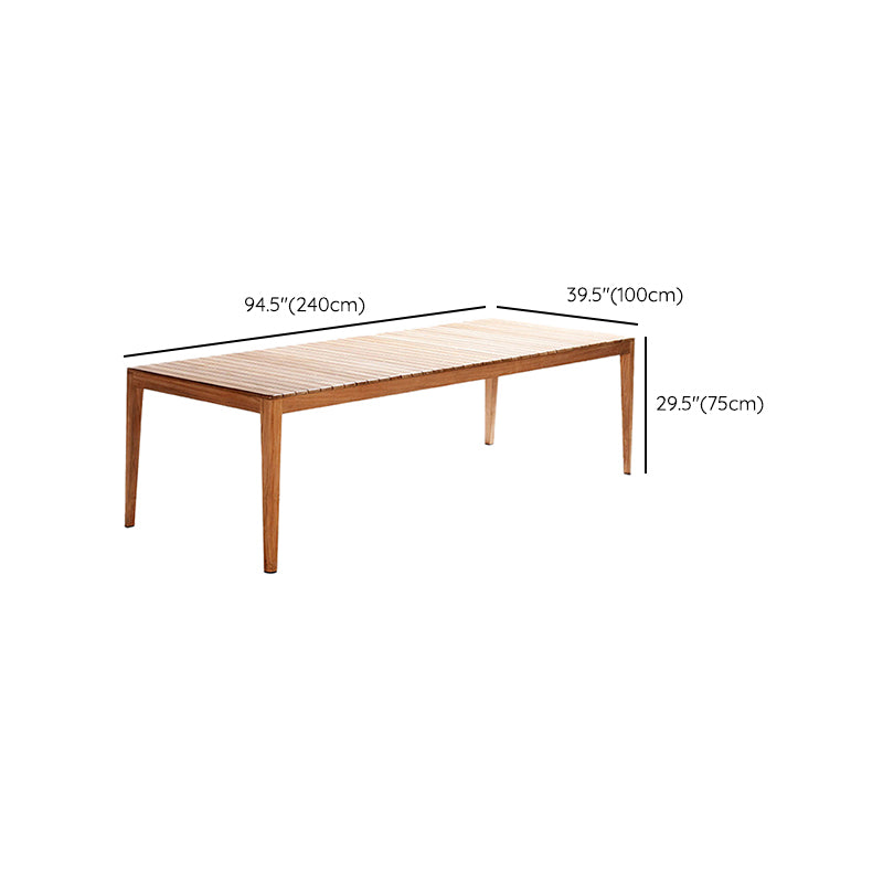 Solid Wood Dining Table Farmhouse Brown Table for Living Room