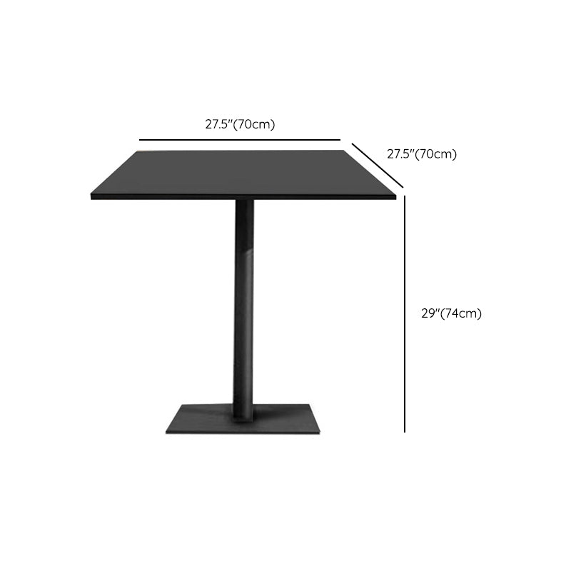 Stone/Metal Dining Table Industrial Water Resistant Table with Metal Frame