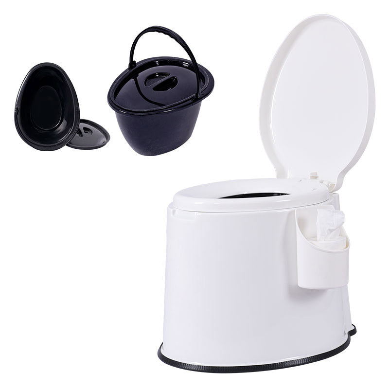 Modern Plastic Toilet Floor Mounted Toilet Bowl with Slow Close Seat for Washroom