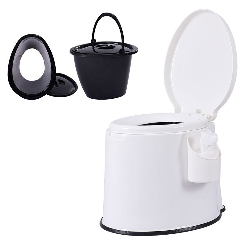 Modern Plastic Toilet Floor Mounted Toilet Bowl with Slow Close Seat for Washroom