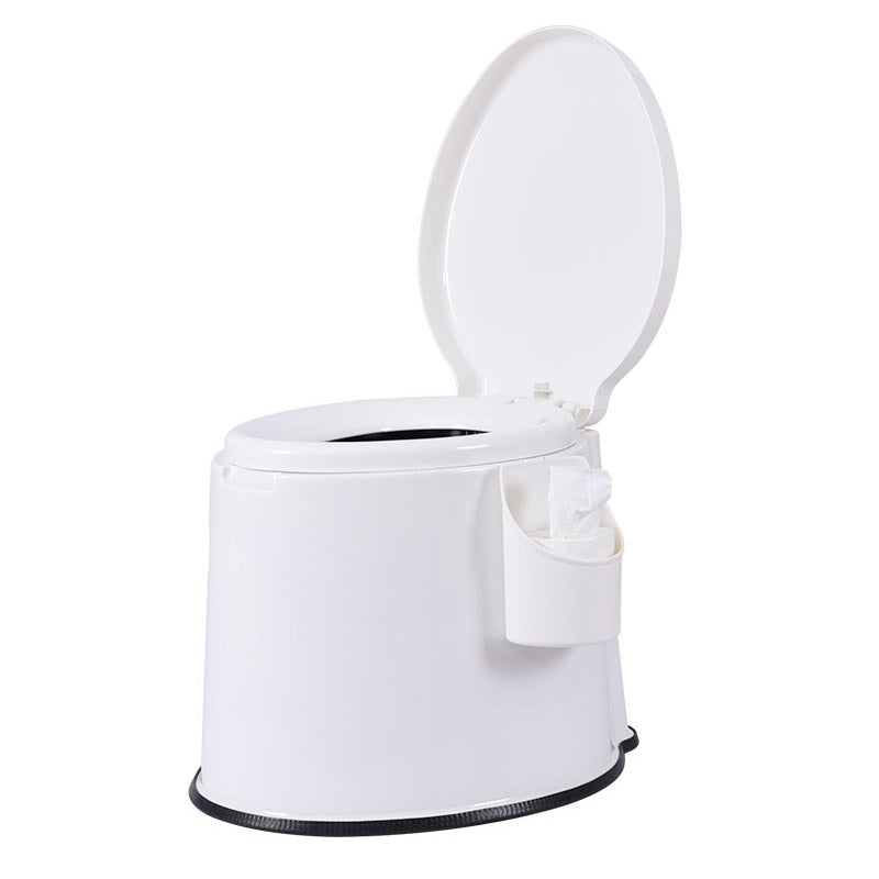 Modern Plastic Toilet Floor Mounted Toilet Bowl with Slow Close Seat for Washroom