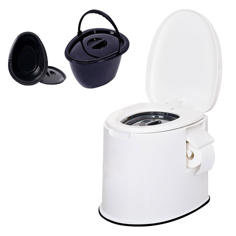 Modern Plastic Toilet Floor Mounted Toilet Bowl with Slow Close Seat for Washroom