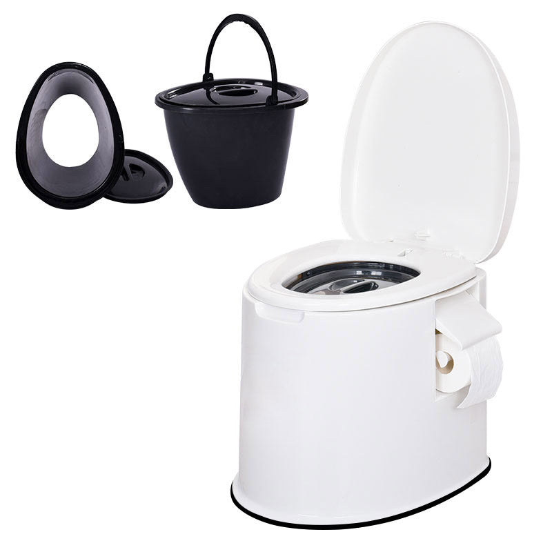 Modern Plastic Toilet Floor Mounted Toilet Bowl with Slow Close Seat for Washroom