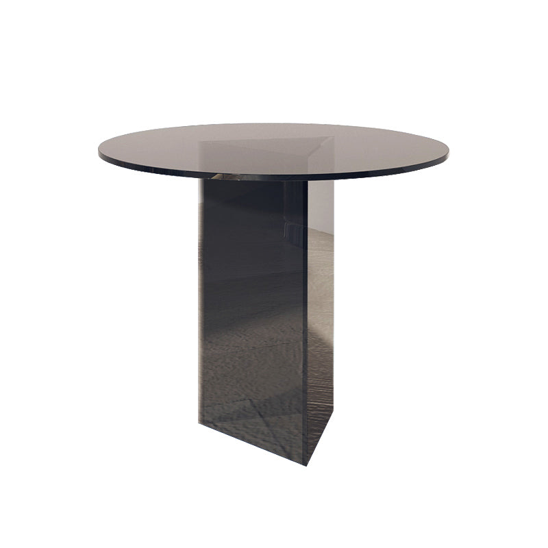 19" Wide Glam Side Table Clear Acrylic Pedestal Accent Side Table