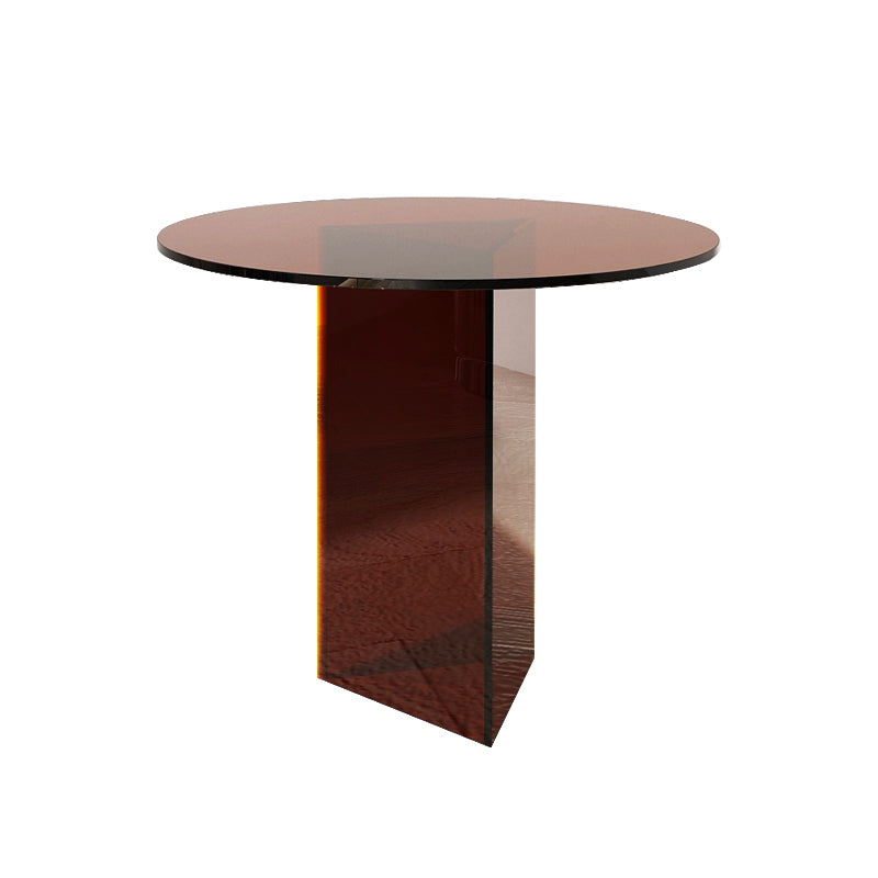 19" Wide Glam Side Table Clear Acrylic Pedestal Accent Side Table