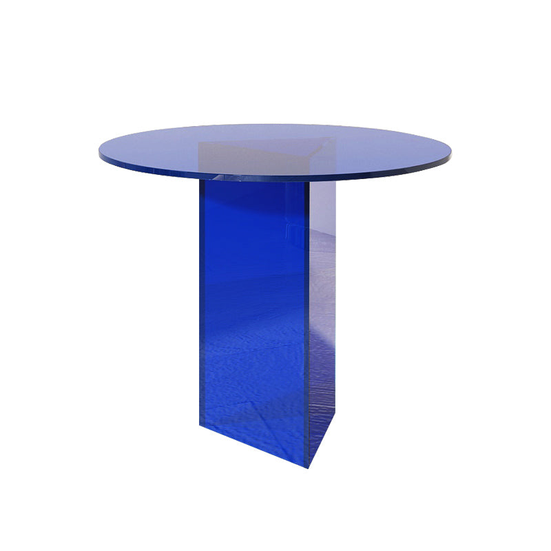 19" Wide Glam Side Table Clear Acrylic Pedestal Accent Side Table