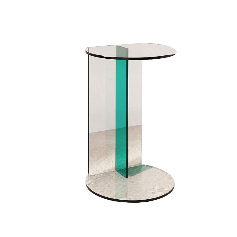 11" Wide Glam Side Table Sled Acrylic Clear Accent Side Table