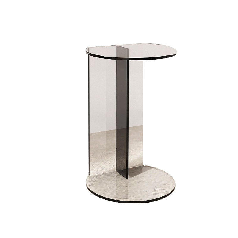 11" Wide Glam Side Table Sled Acrylic Clear Accent Side Table