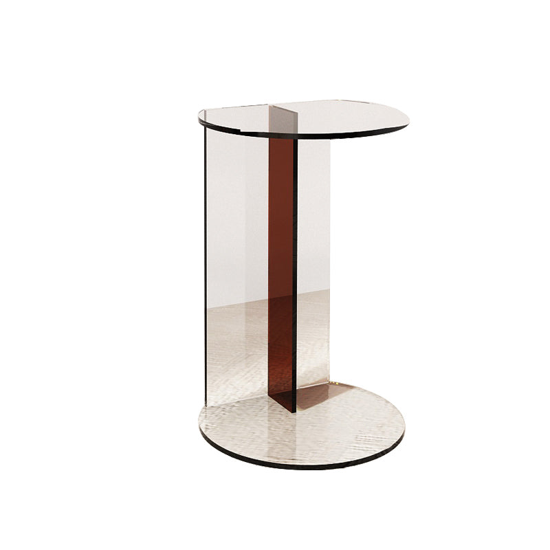 11" Wide Glam Side Table Sled Acrylic Clear Accent Side Table