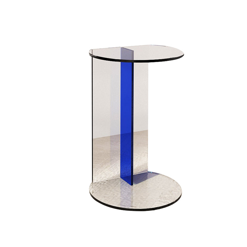 11" Wide Glam Side Table Sled Acrylic Clear Accent Side Table