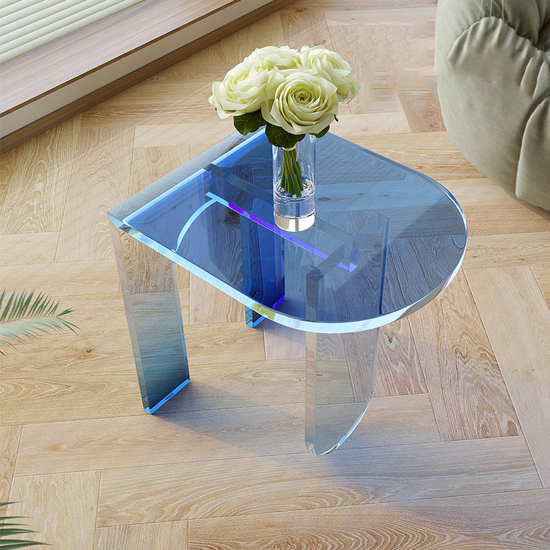 14" Wide Glam Side Table 3 Legs Acrylic Accent Side Table for Bedroom
