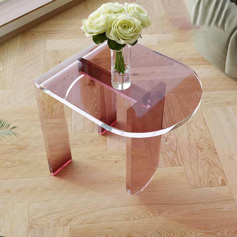 14" Wide Glam Side Table 3 Legs Acrylic Accent Side Table for Bedroom