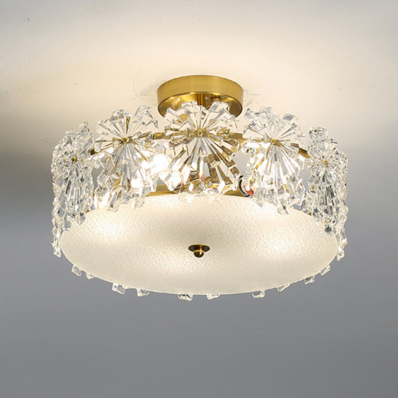 Nordic Ceiling Light Creative Glass Flush Mount Light Fixture for Bedroom