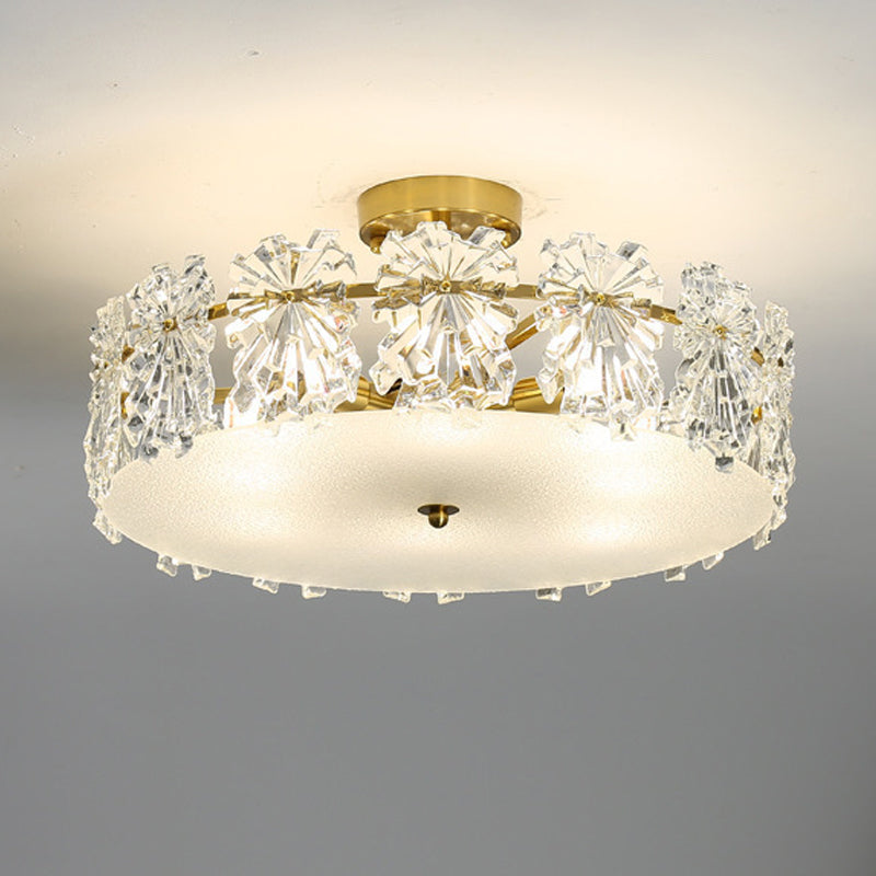 Nordic Ceiling Light Creative Glass Flush Mount Light Fixture for Bedroom