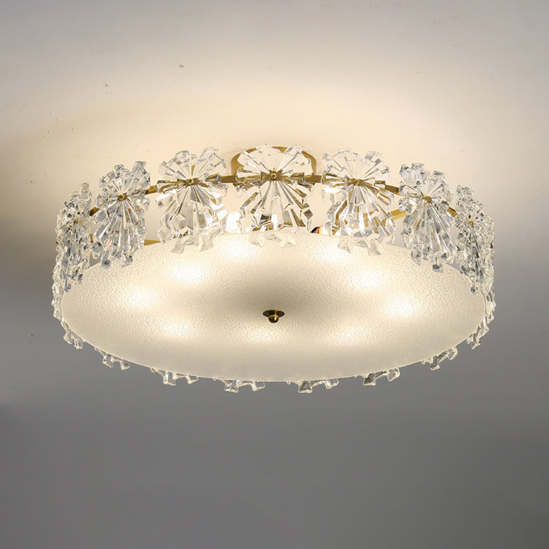 Nordic Ceiling Light Creative Glass Flush Mount Light Fixture for Bedroom