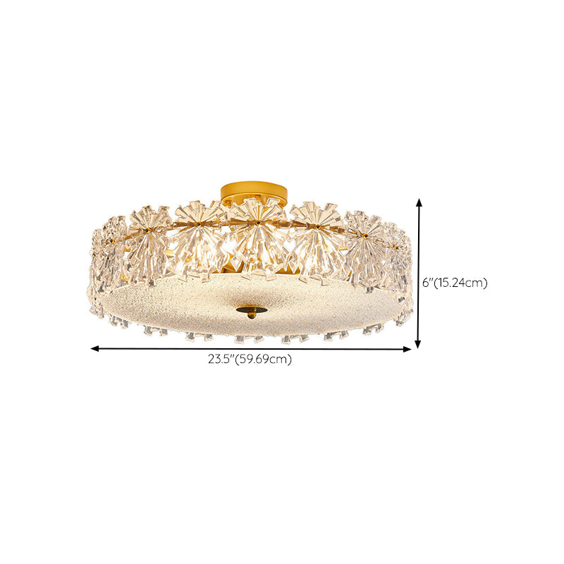 Nordic Ceiling Light Creative Glass Flush Mount Light Fixture for Bedroom