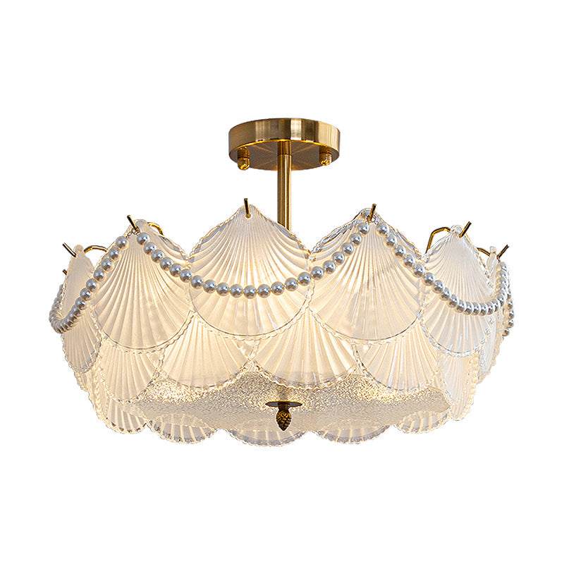 Nordic Ceiling Light Glass Flush Mount Light Fixture for Bedroom
