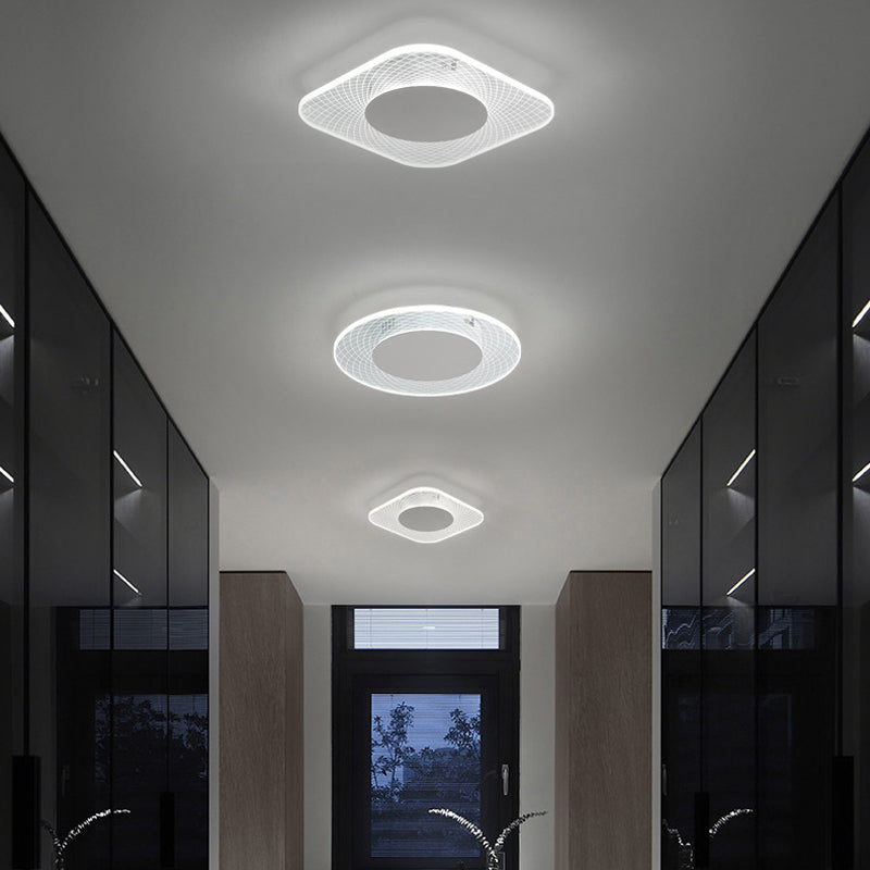 Contemporary LED Ceiling Lamp Metal Flush Mount Hallway Lighting