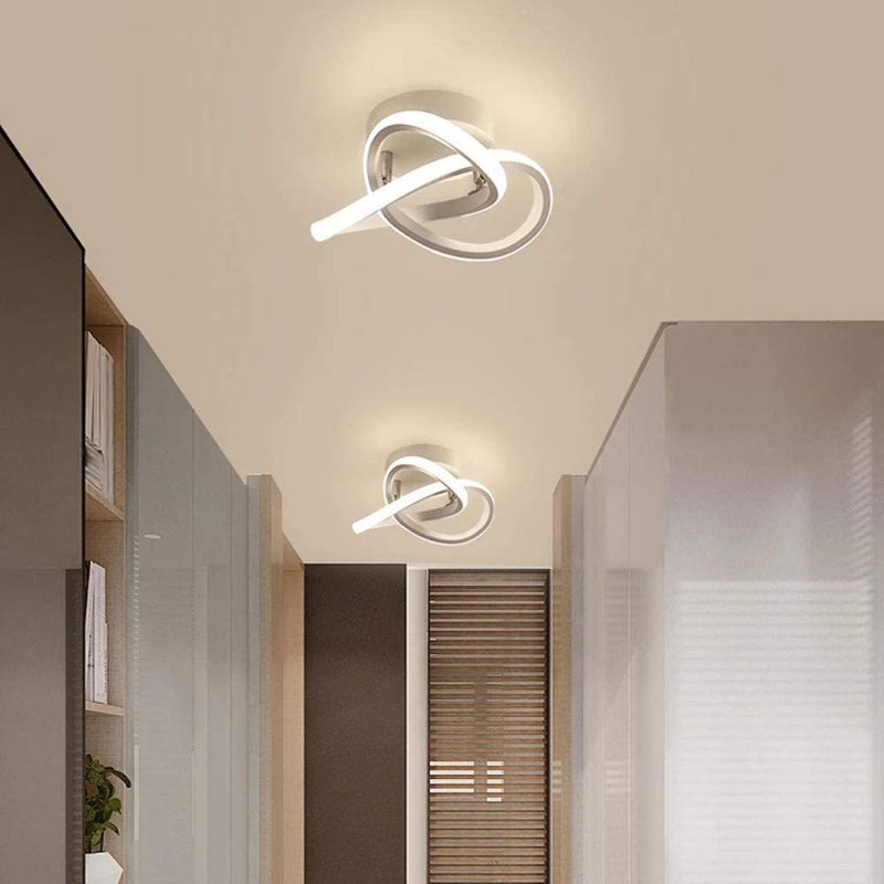 Metal Linear Shape Flush Mount Light Modern-Style 1 Light Flush Ceiling Light