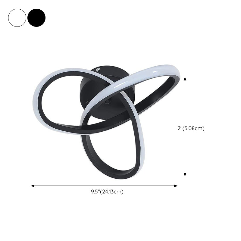 Metal Linear Shape Flush Mount Light Modern-Style 1 Light Flush Ceiling Light