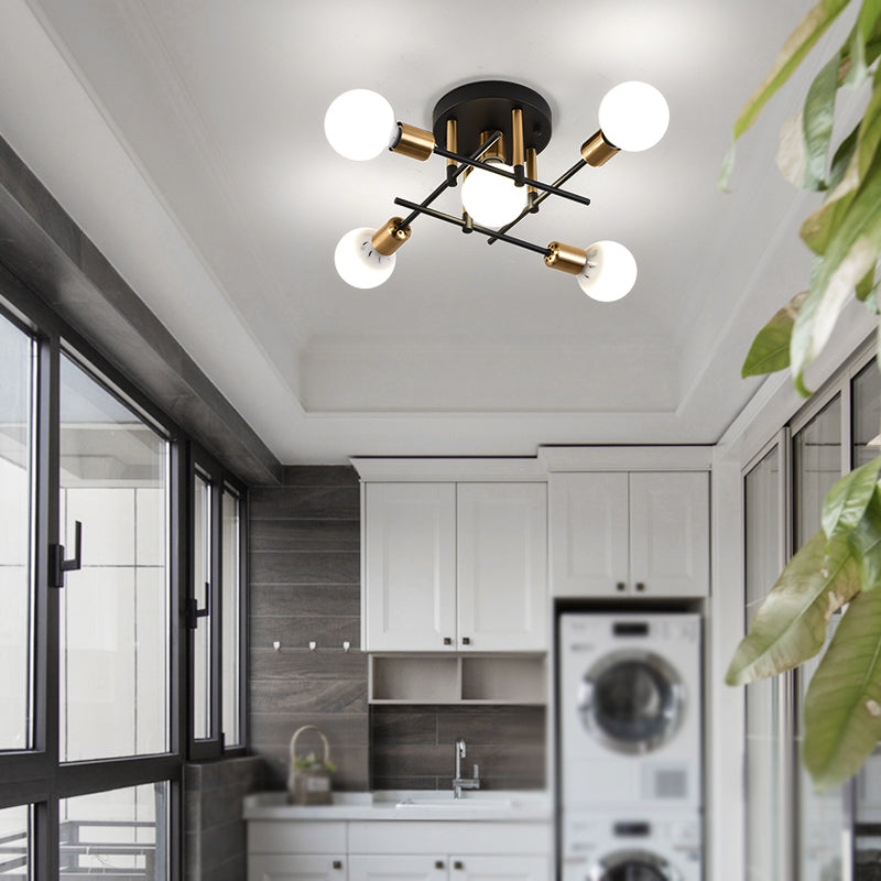 Nordic Style Iron Ceiling Lamp Adjustable Ceiling Light for Living Room