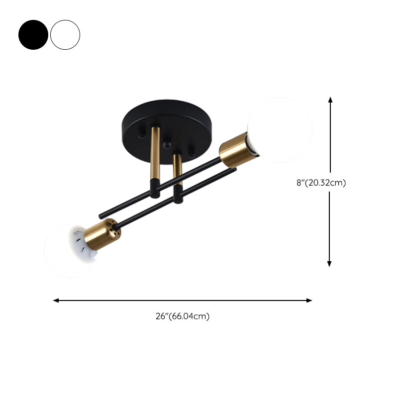 Nordic Style Iron Ceiling Lamp Adjustable Ceiling Light for Living Room