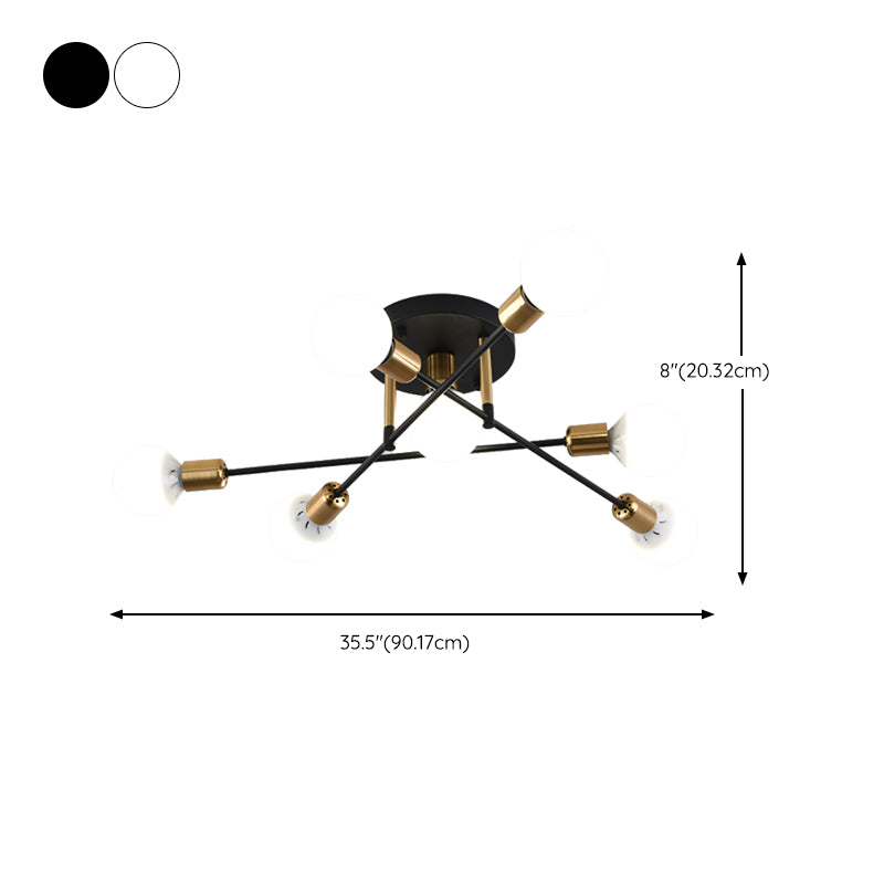 Nordic Style Iron Ceiling Lamp Adjustable Ceiling Light for Living Room