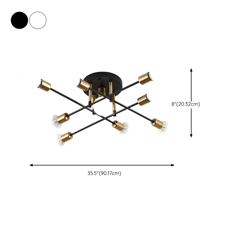 Nordic Style Iron Ceiling Lamp Adjustable Ceiling Light for Living Room