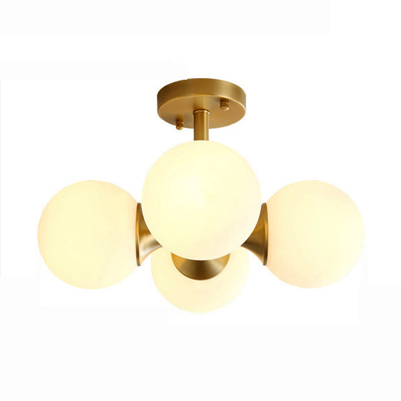 Nordic Style Golden Ceiling Lamp Ball Shape Ceiling Light for Living Room