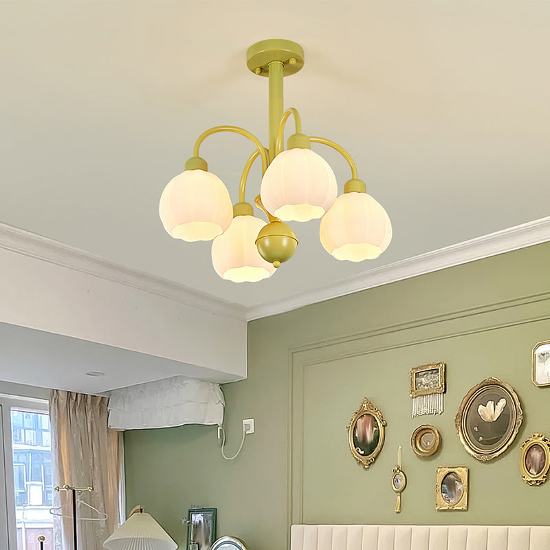 Modern Style Ceiling Lamp Creative Glass Shade Flush Mount Light Fixture