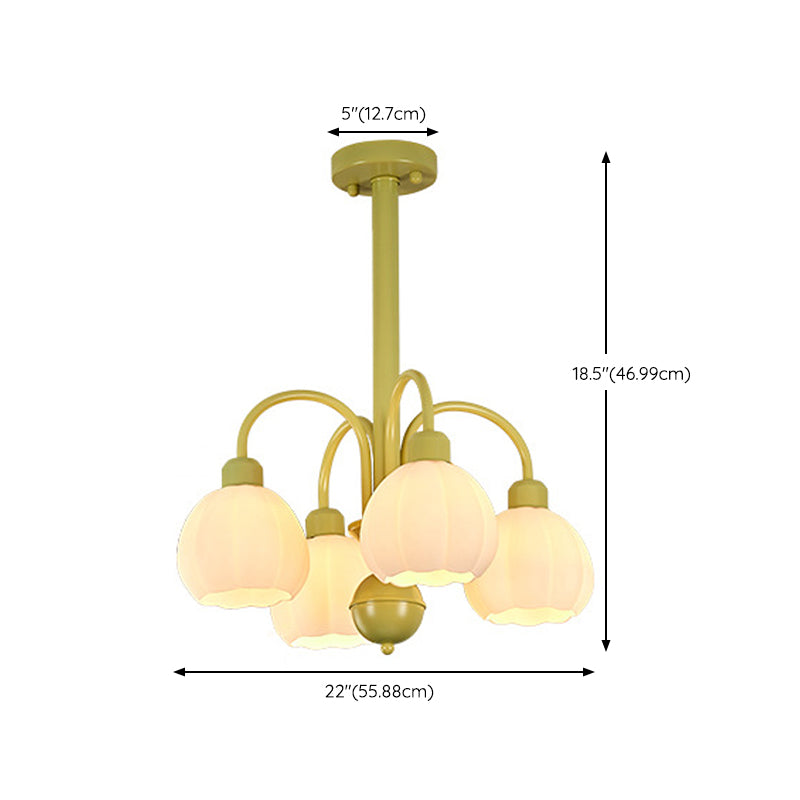 Modern Style Ceiling Lamp Creative Glass Shade Flush Mount Light Fixture