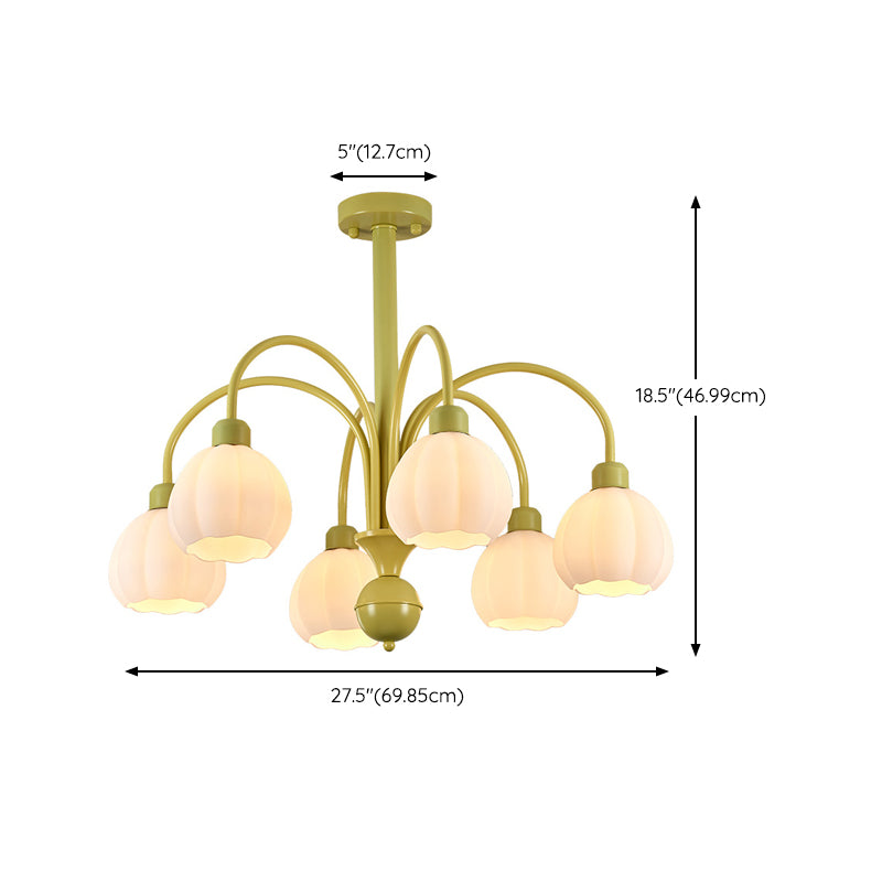 Modern Style Ceiling Lamp Creative Glass Shade Flush Mount Light Fixture