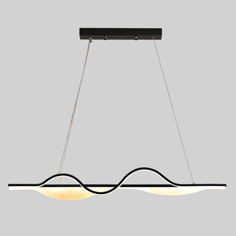 Contemporary LED Ceiling Light Golden/Black Kitchen Island Lighting for Foyer