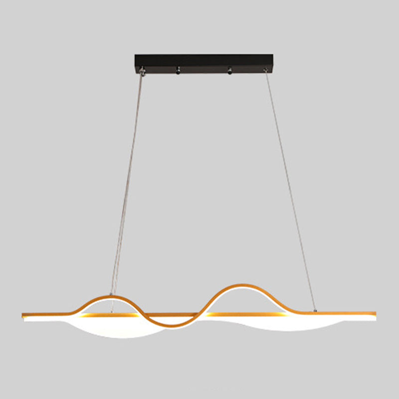 Contemporary LED Ceiling Light Golden/Black Kitchen Island Lighting for Foyer