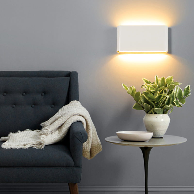 LED Metal Modern Wall Sconce Rectangle Shape Wall Light with Acrylic Shade for Courtyard