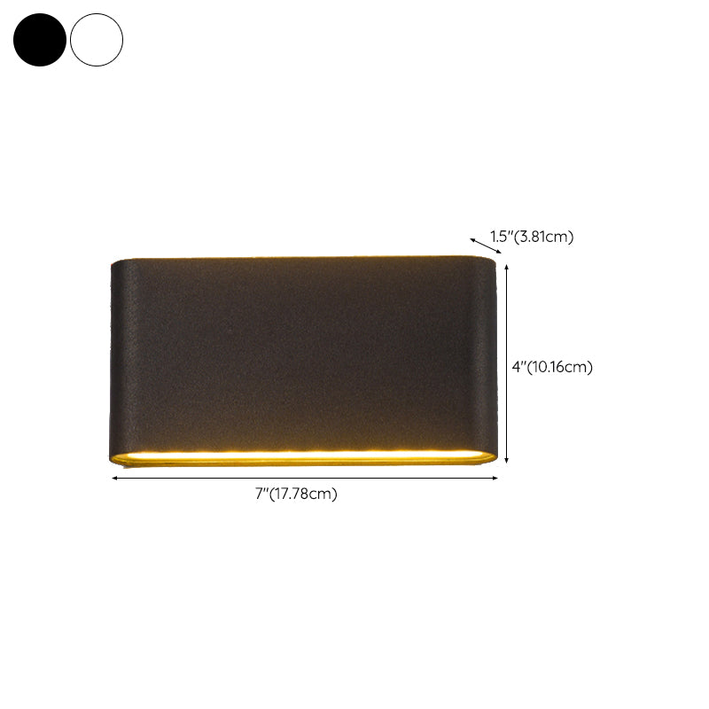LED Metal Modern Wall Sconce Rectangle Shape Wall Light with Acrylic Shade for Courtyard