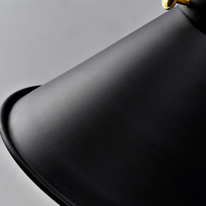Black Single Contemporary Wall Mounted Sconce Iron Shaded Wall Light