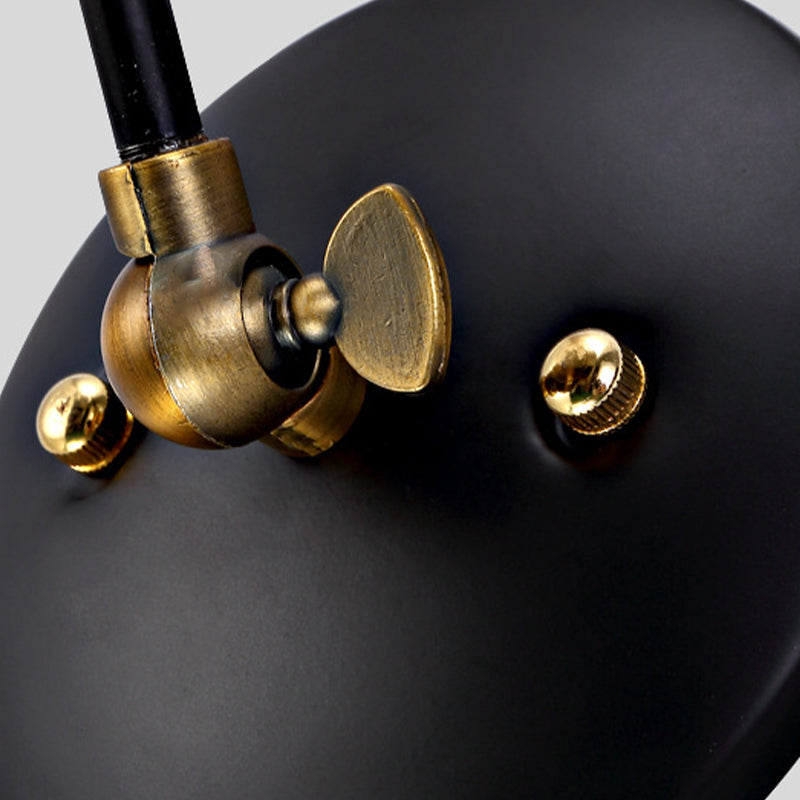 Black Single Contemporary Wall Mounted Sconce Iron Shaded Wall Light