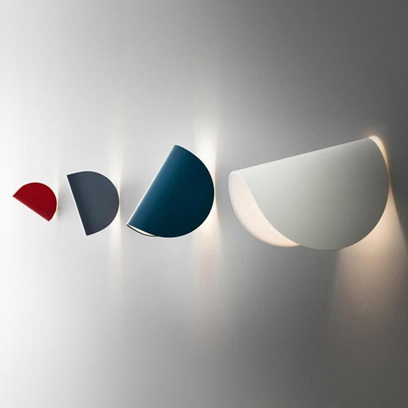Nordic Style Wall Light Colorful Arc Shape Wall Lamp with Iron Shade for Bedroom