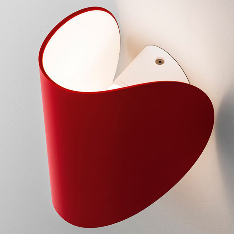 Nordic Style Wall Light Colorful Arc Shape Wall Lamp with Iron Shade for Bedroom